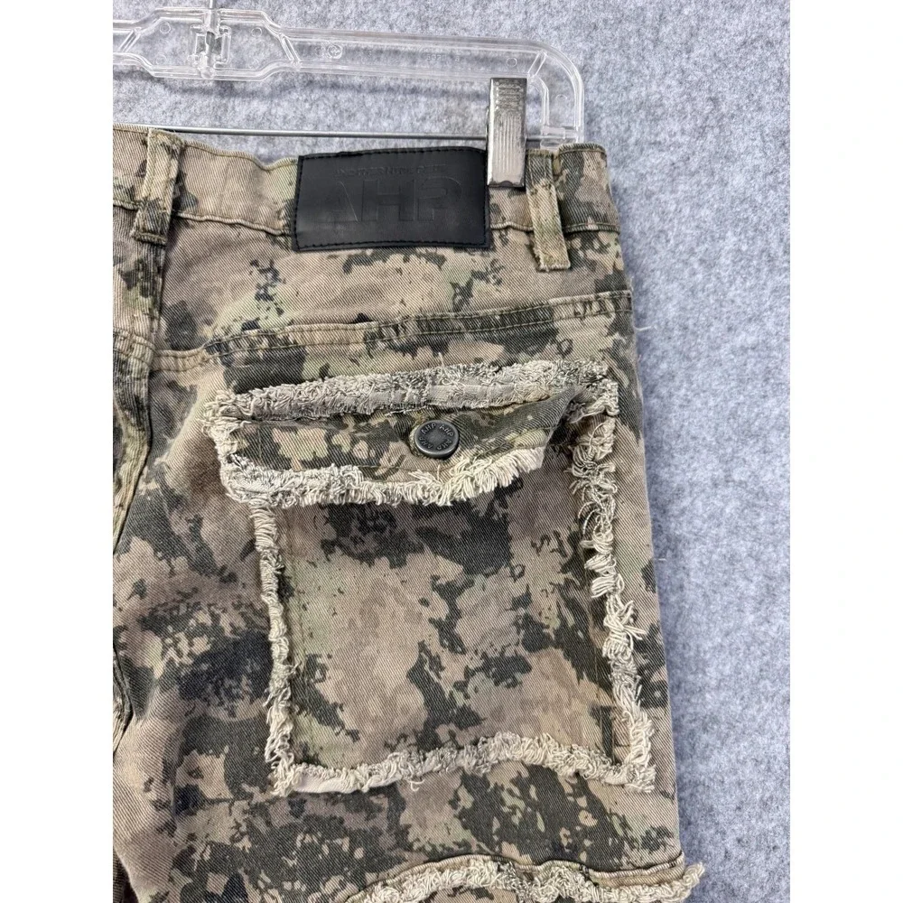 Another‎ Hype Piece AHP Mens Digital Camo Distressed Patchwork Cargo Pants Sz 32